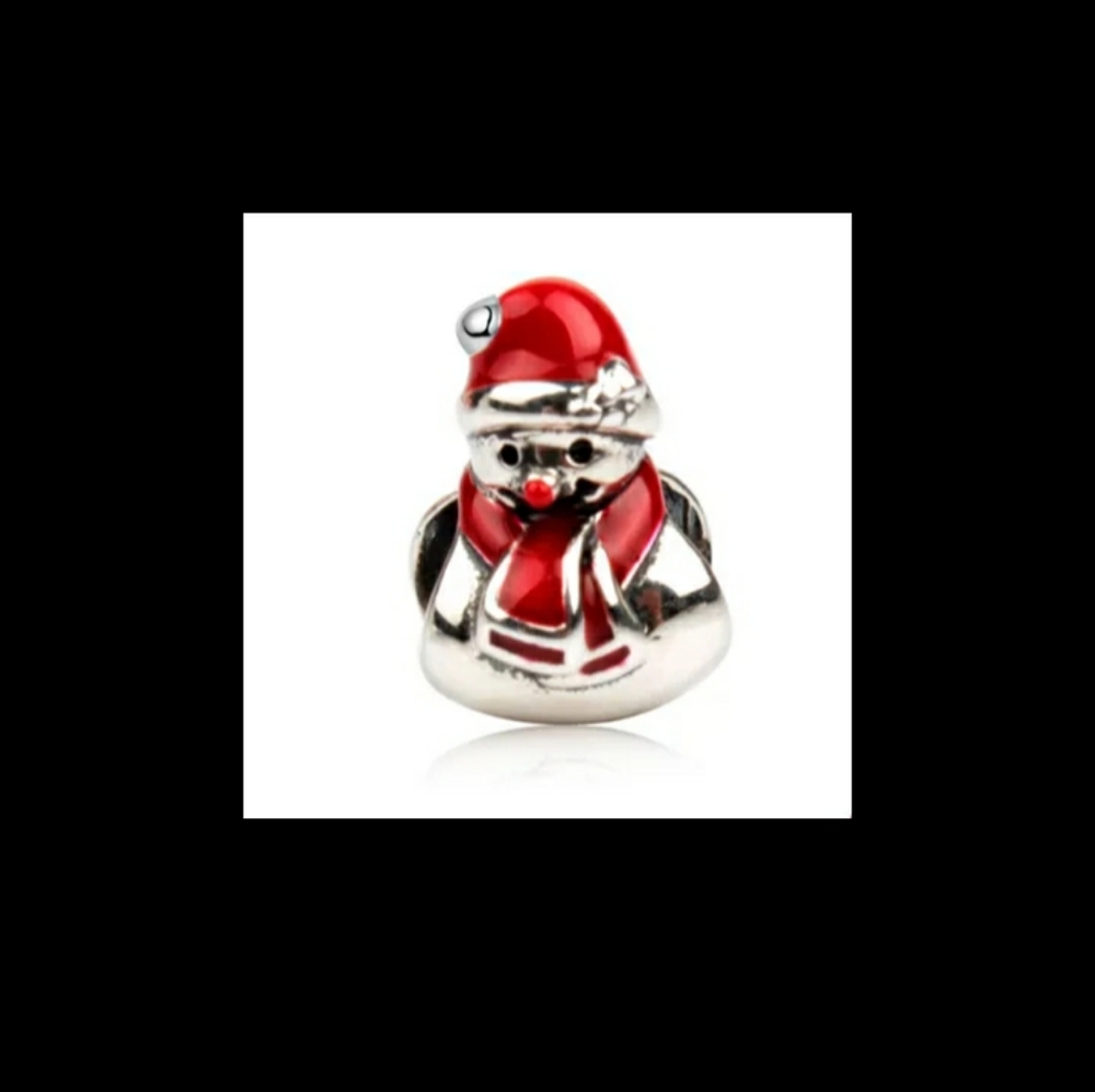 Red nosed snowman charm Trynmera for Pandora